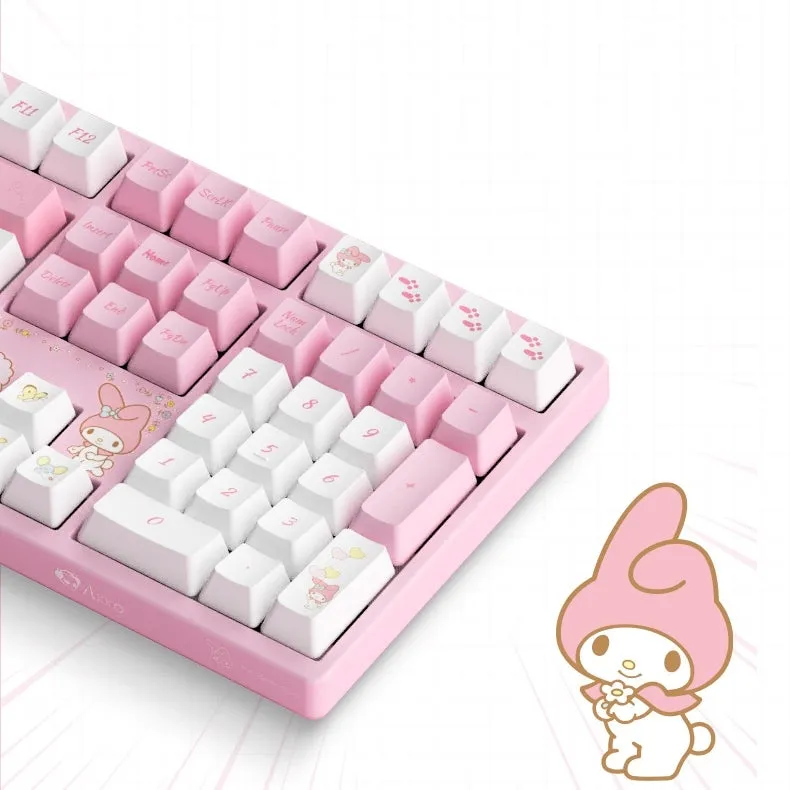 Kawaii Pink Aesthetic My Melody Mechanical Keyboard