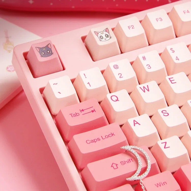 Kawaii Pink Aesthetic Sailor Moon Mechanical Keyboard