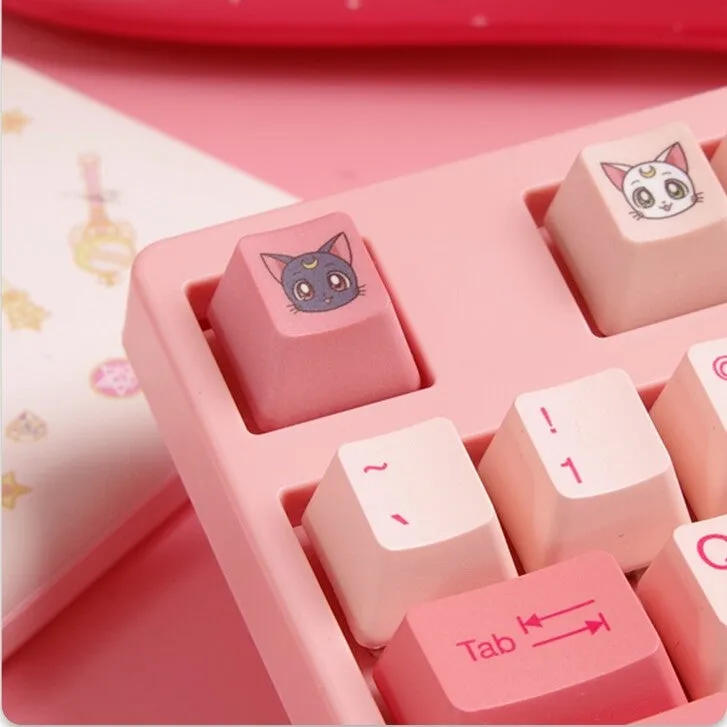Kawaii Pink Aesthetic Sailor Moon Mechanical Keyboard