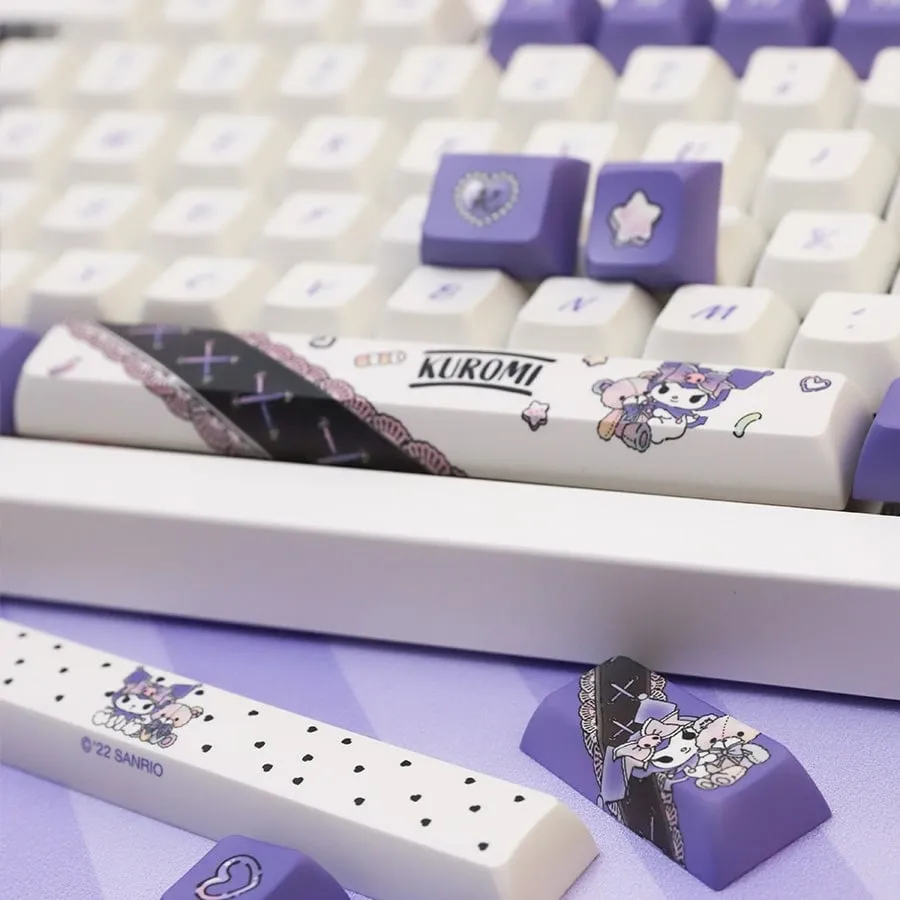Kawaii Purple Kuromi Mechanical Keycaps Set