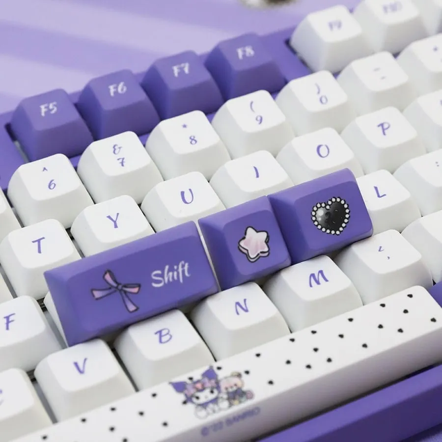 Kawaii Purple Kuromi Mechanical Keycaps Set
