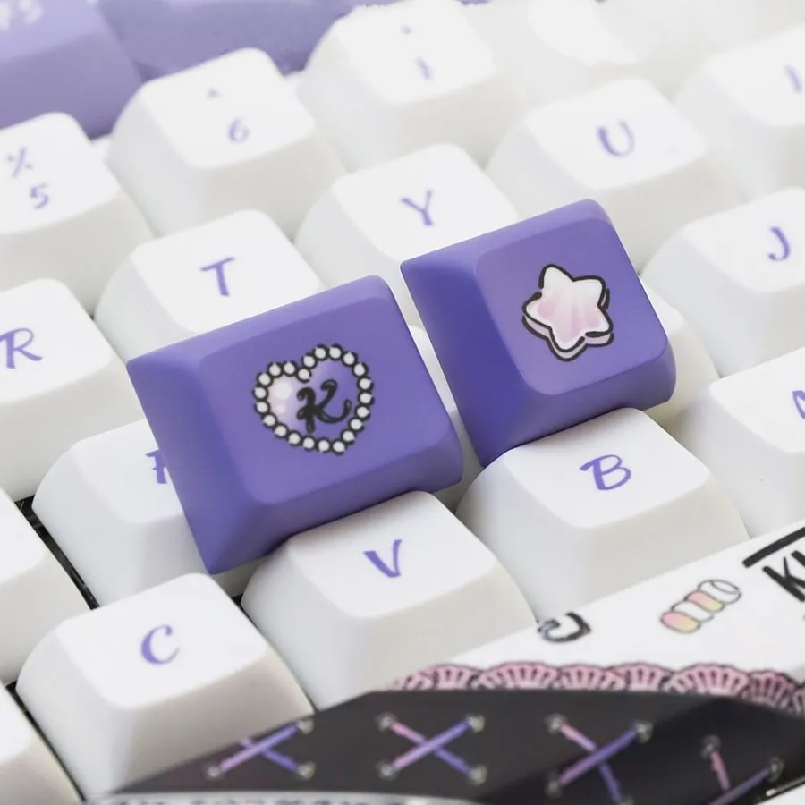 Kawaii Purple Kuromi Mechanical Keycaps Set