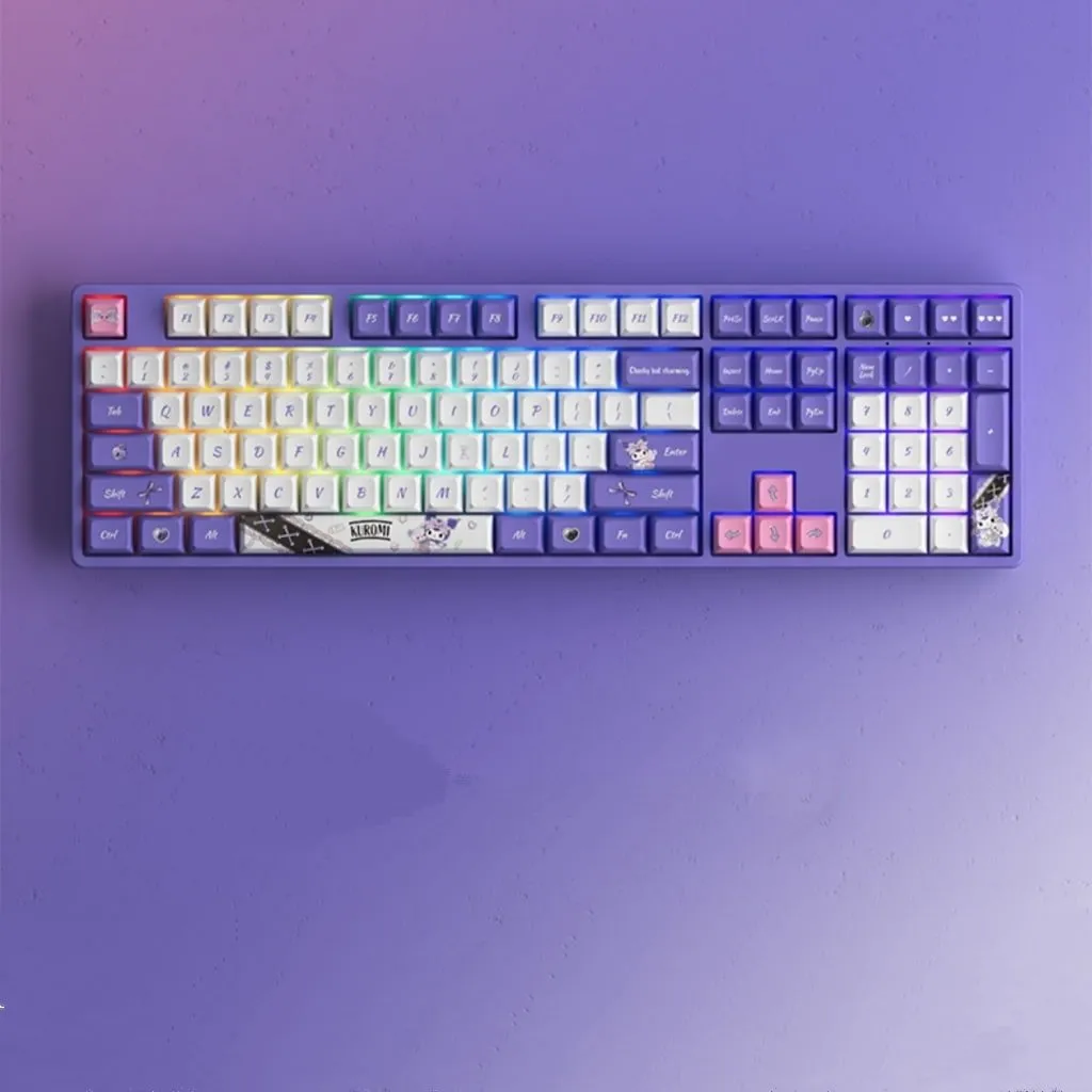 Kawaii Purple Kuromi Mechanical Keycaps Set