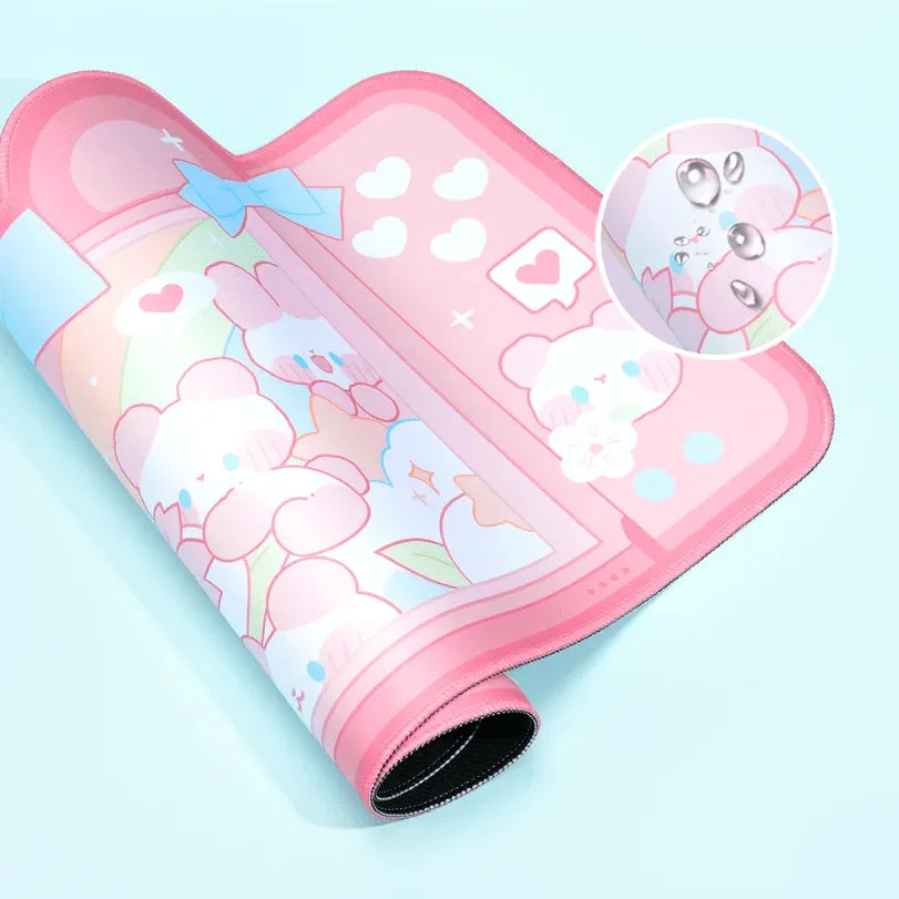 Kawaii Sakura Bunny Mouse Pad