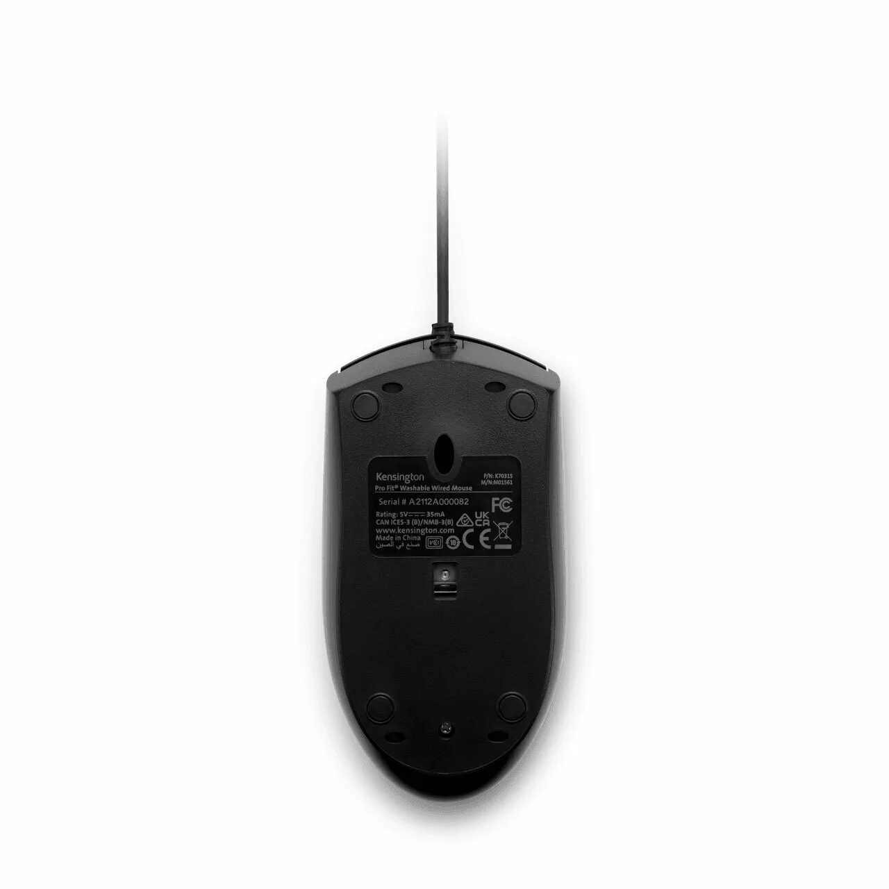 Kensington ProFit Wired Washable Computer Mouse Water Resistant