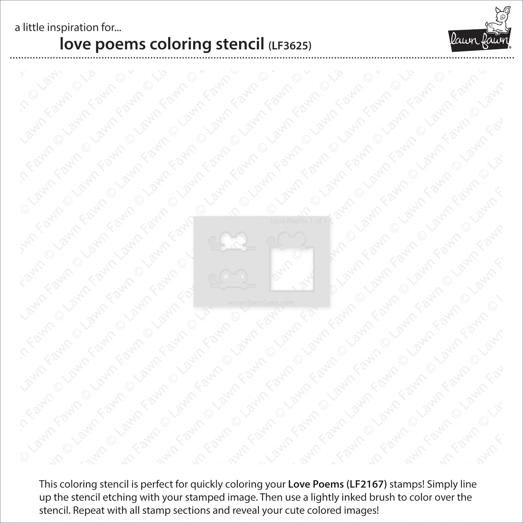 LAWN FAWN: Love Poems | Coloring Stencil