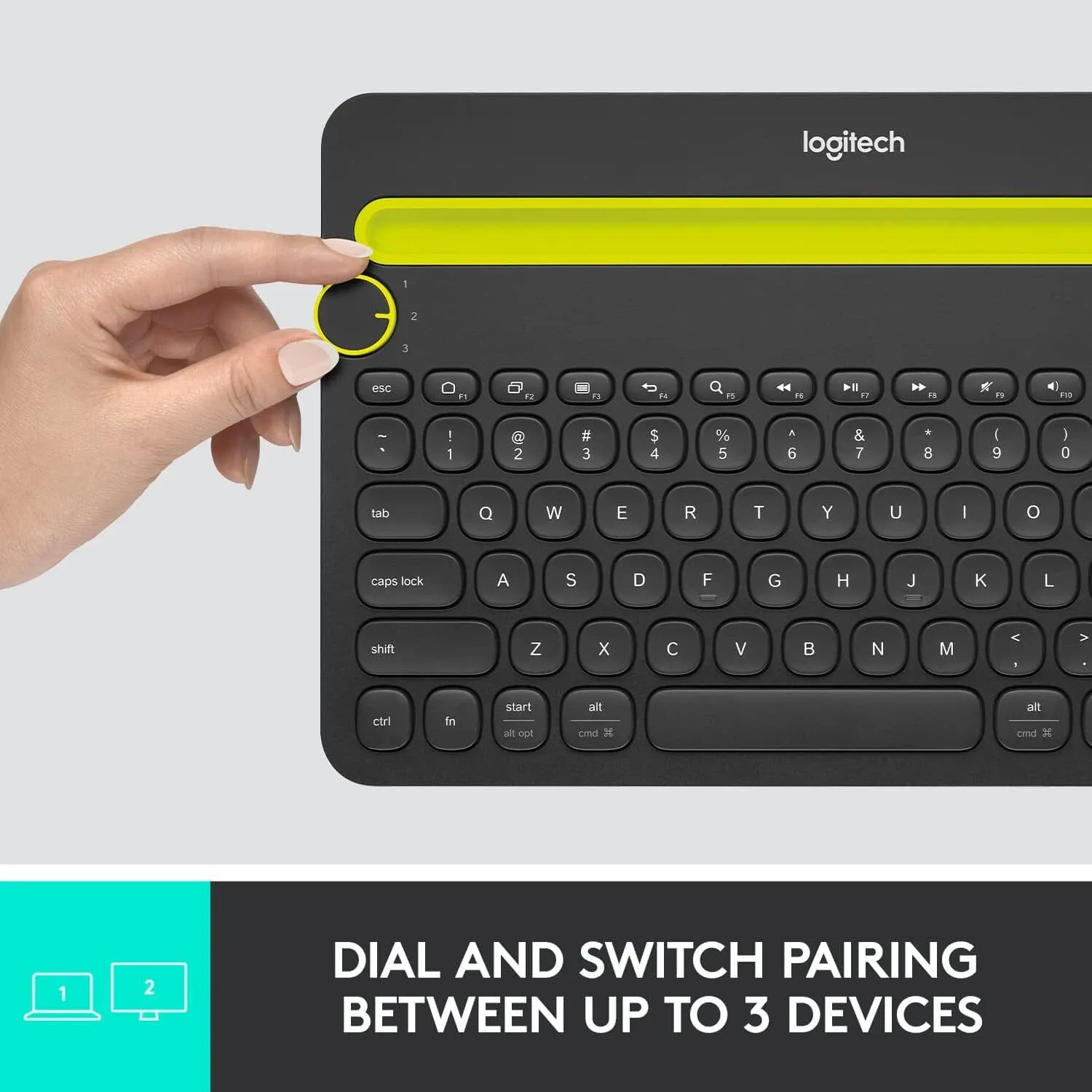 Logitech K480 Bluetooth Multi-Device Keyboard Black