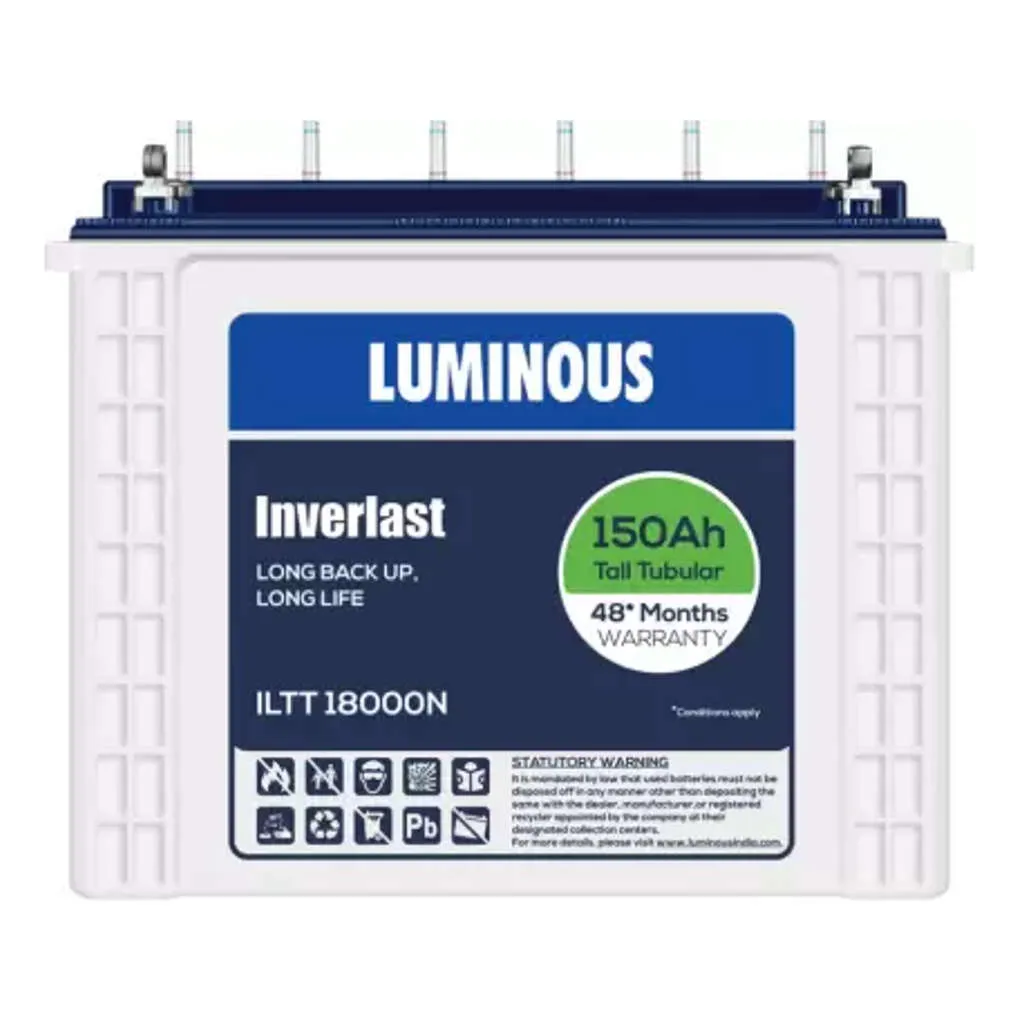 Luminous Inverlast Tubular Inverter Battery 150Ah ILTT18000N