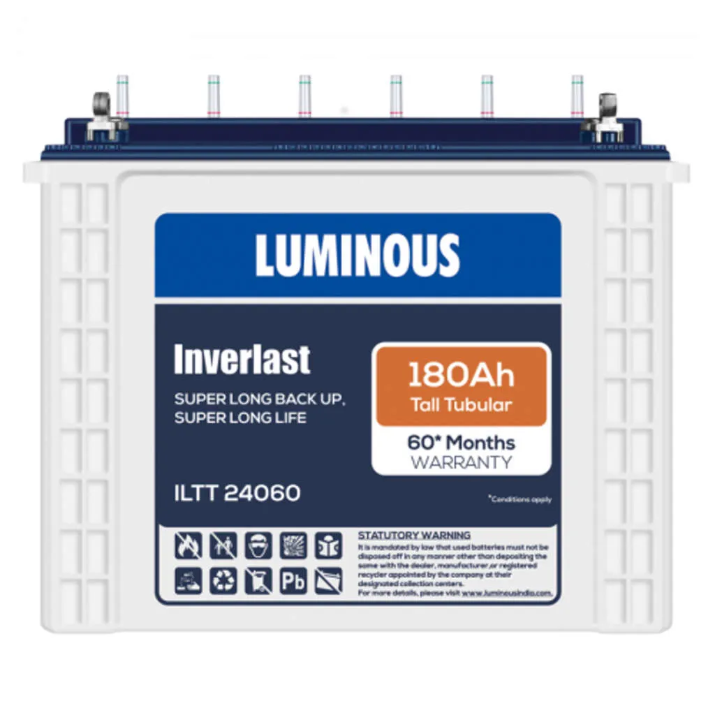 Luminous Inverlast Tubular Inverter Battery 180Ah ILTT24060