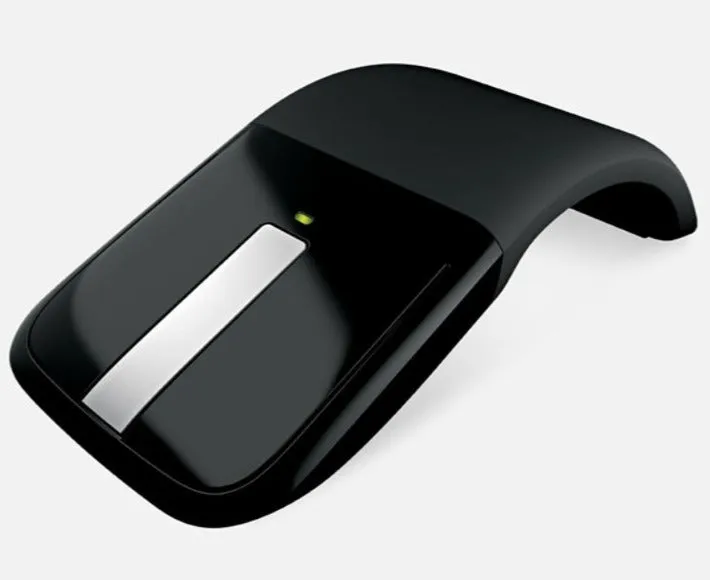 Microsoft Arc Touch Wireless Mouse, 2.4-GHz, USB, BlueTrack, Black - RVF-00052