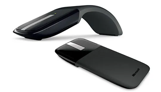 Microsoft Arc Touch Wireless Mouse, 2.4-GHz, USB, BlueTrack, Black - RVF-00052