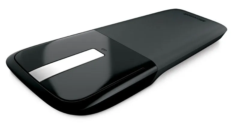 Microsoft Arc Touch Wireless Mouse, 2.4-GHz, USB, BlueTrack, Black - RVF-00052