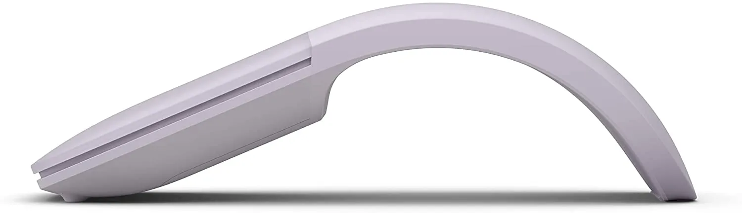Microsoft Arc Wireless Mouse, Bluetooth, 2.4 GHz, Lilac - ELG-00026