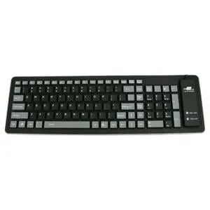 Mid Size Flexible USB Keyboard, Black/Gray