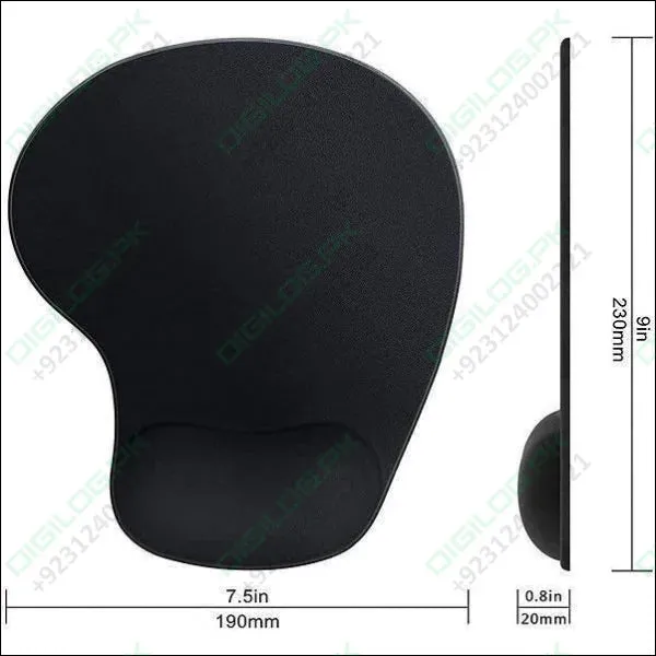 Mouse Pad With Gel Wrist Support Soft Ergonomic Mousepad H-02