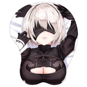 NieR:Automata 2B breast Mouse pad - Anime Sexy Girls 3D Mouse Pad  with Wrist Rest