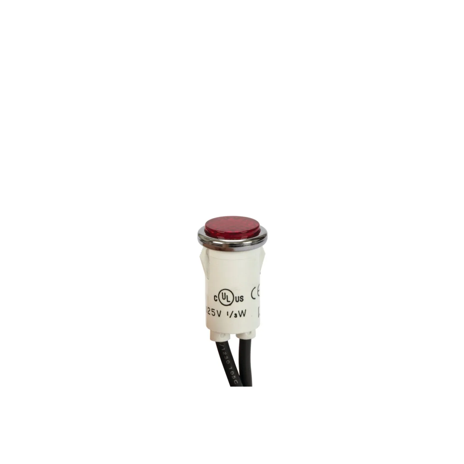 NSI 79750LW Round Indicator Light Red Lens Stainless Bezel