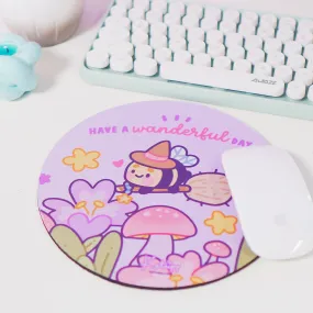 Pastel Witch Mouse Pad | Bumblebutt Halloween Desk Mat | Whimsical Kawaii Office Decor