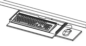 Production Basics 8681 Keyboard Drawer with Mouse Tray for Workstations
