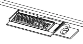 Production Basics 8681 Keyboard Drawer with Mouse Tray for Workstations