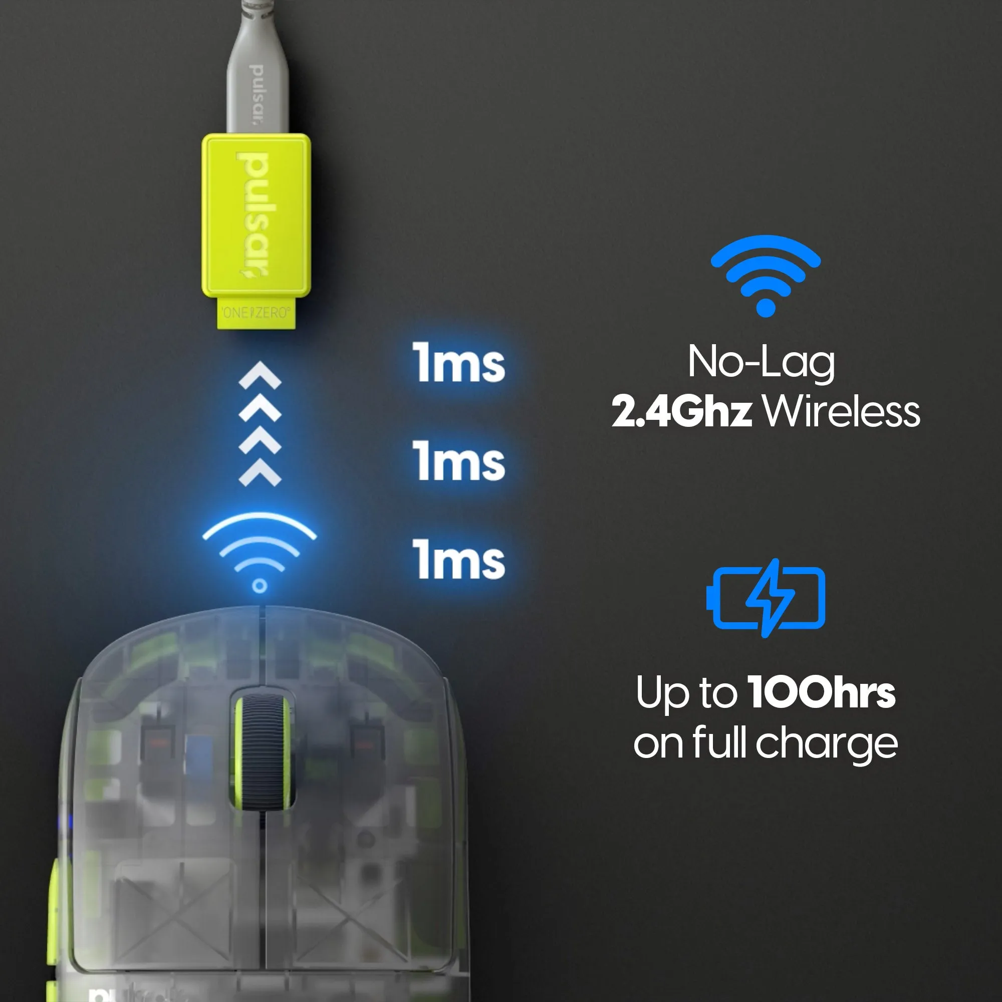 Pulsar X2H Mini Wireless Gaming Mouse - Acid Rewind (limited edition)