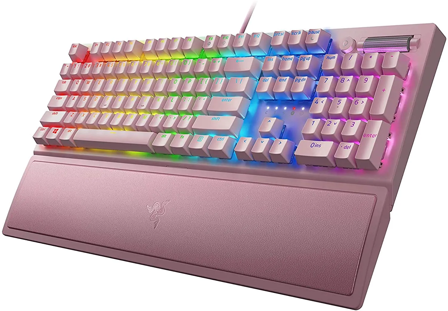 Razer Keyboard BlackWidow V3 Mechanical Gaming Keyboard: Green Mechanical Switches - Tactile & Clicky - Chroma RGB Lighting - Compact Form Factor - Programmable Macro Functionality - Quartz