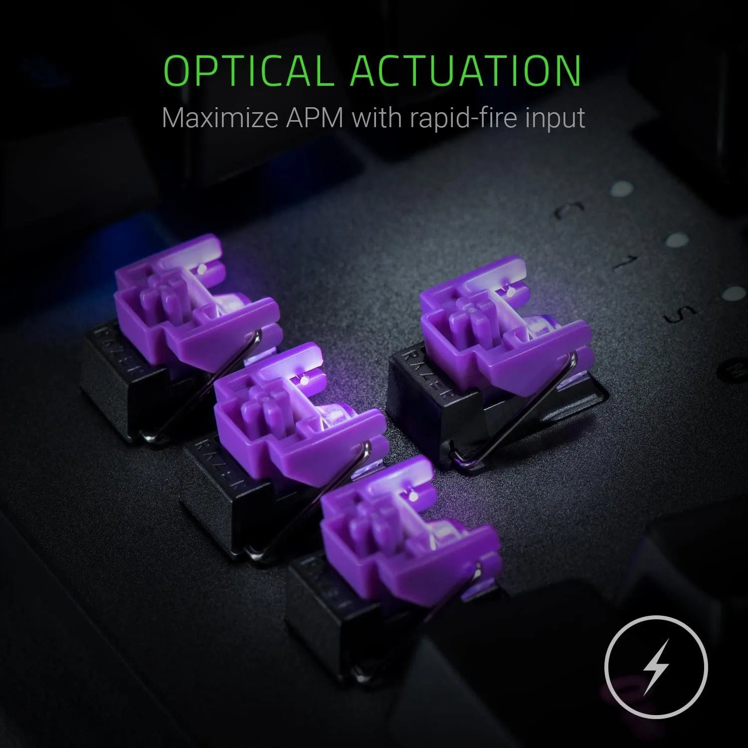 Razer Keyboard Huntsman Elite Gaming Keyboard: Fastest Keyboard Switches Ever - Clicky Optical Switches - Chroma RGB Lighting - Magnetic Plush Wrist Rest - Dedicated Media Keys & Dial Purple Switch - (Classic Black)