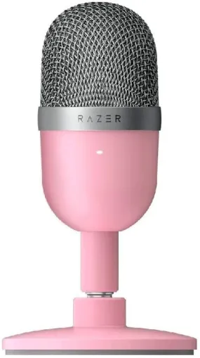 Razer Seiren Mini Microphone, Portable Ultra-Compact Condenser Mic, Quartz