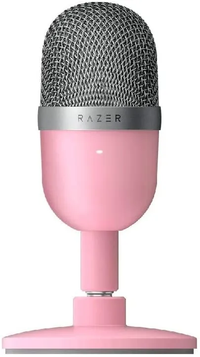 Razer Seiren Mini Microphone, Portable Ultra-Compact Condenser Mic, Quartz