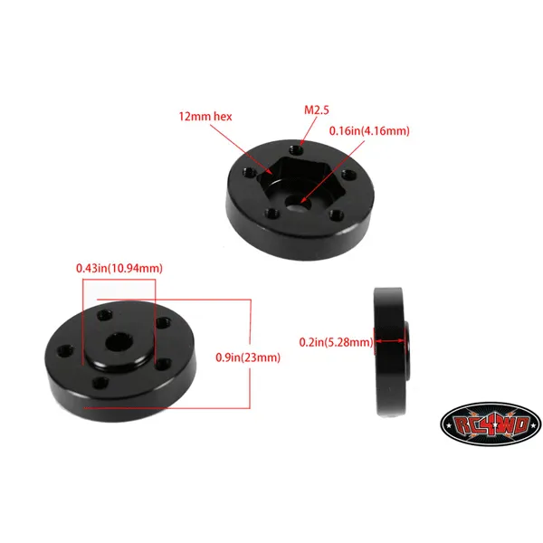 RC4WD 1.9" 5 Lug Steel Wheel Hex Hub