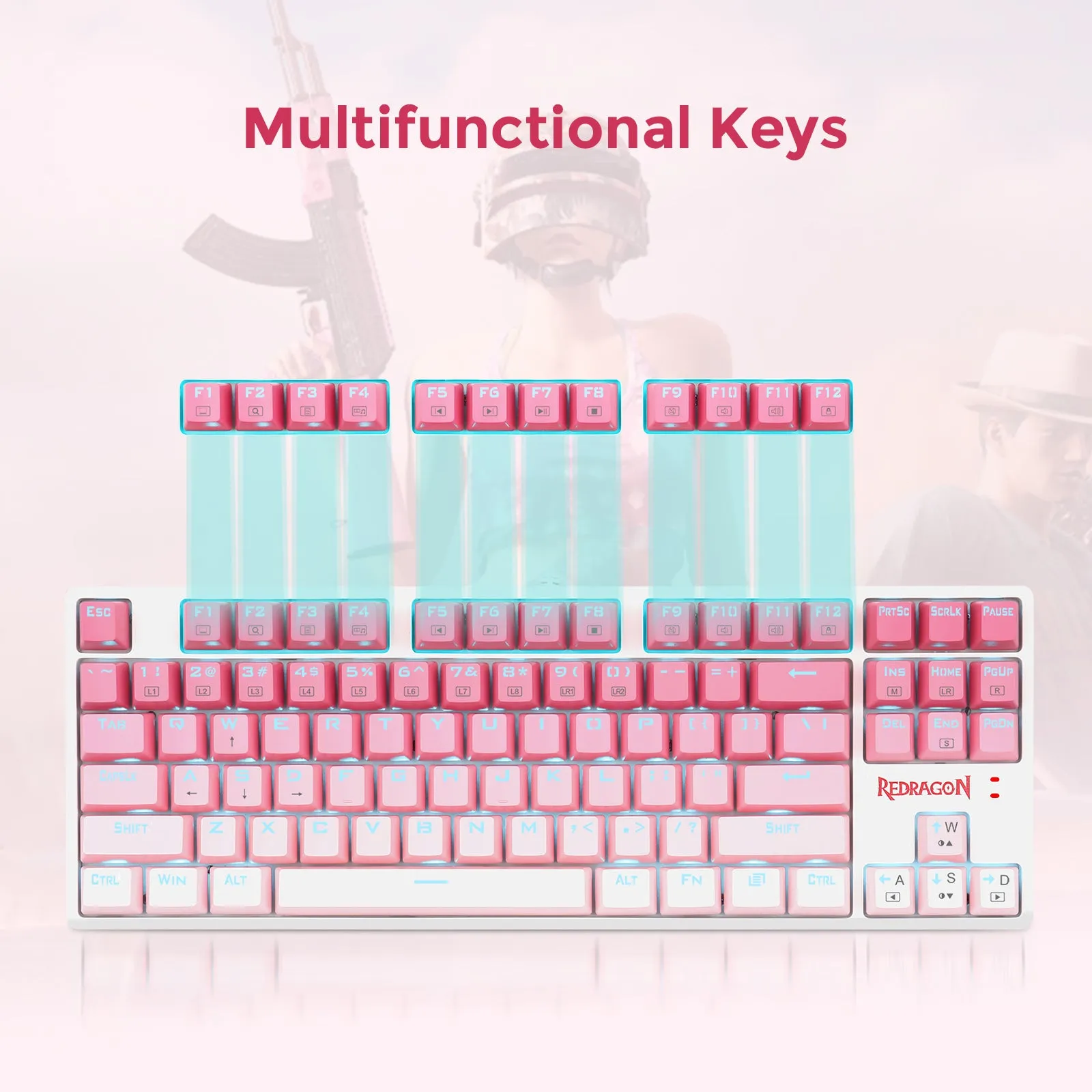 Redragon K576W-GP DAKSA TKL Wired Mechanical Keyboard