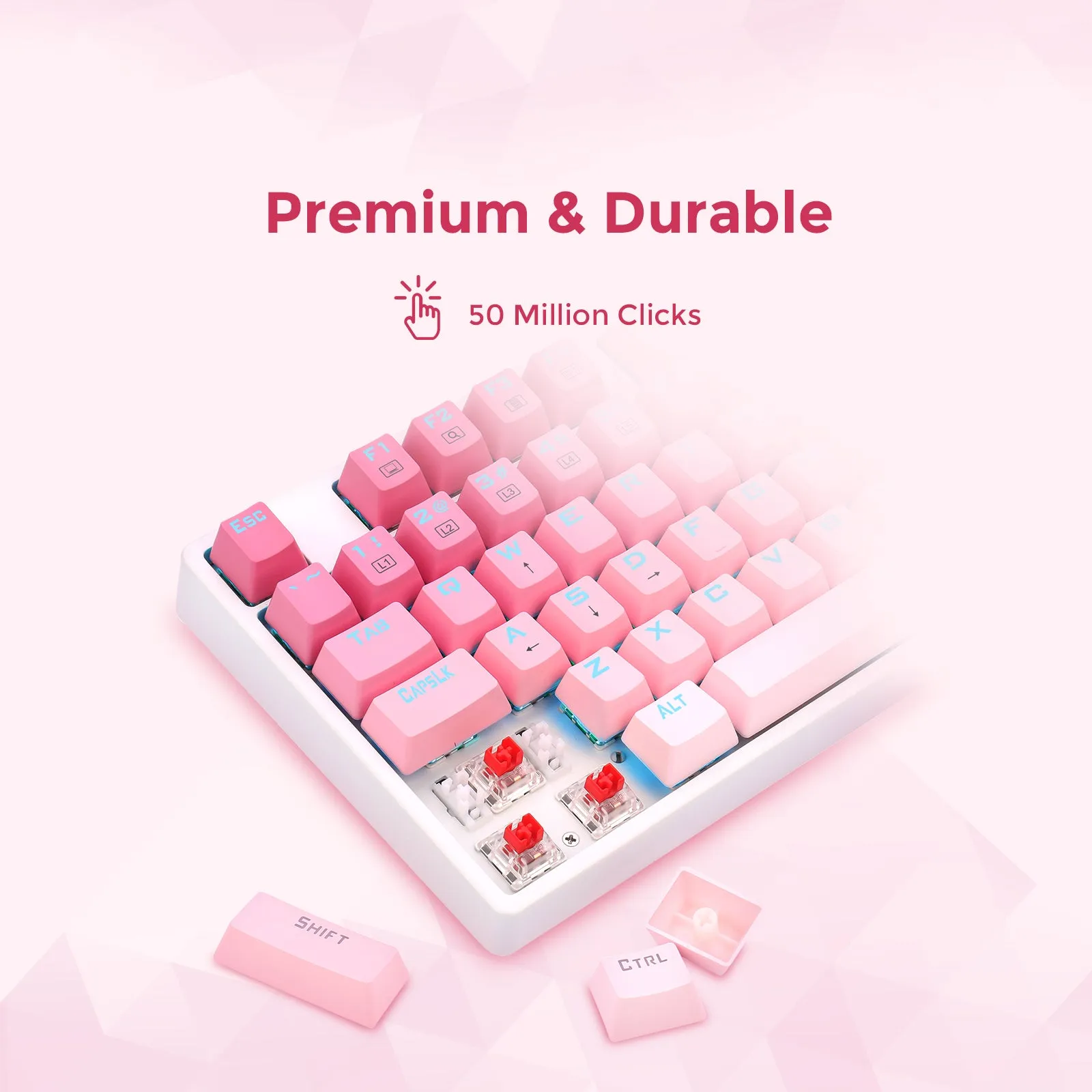 Redragon K576W-GP DAKSA TKL Wired Mechanical Keyboard