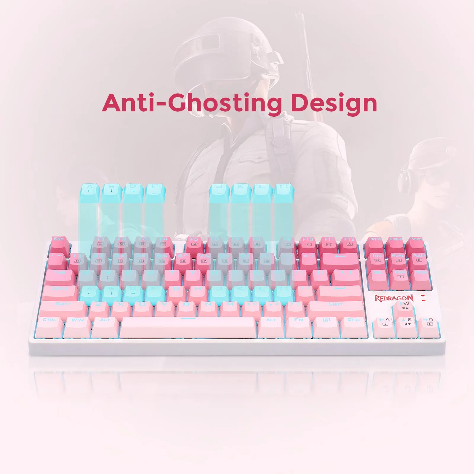 Redragon K576W-GP DAKSA TKL Wired Mechanical Keyboard