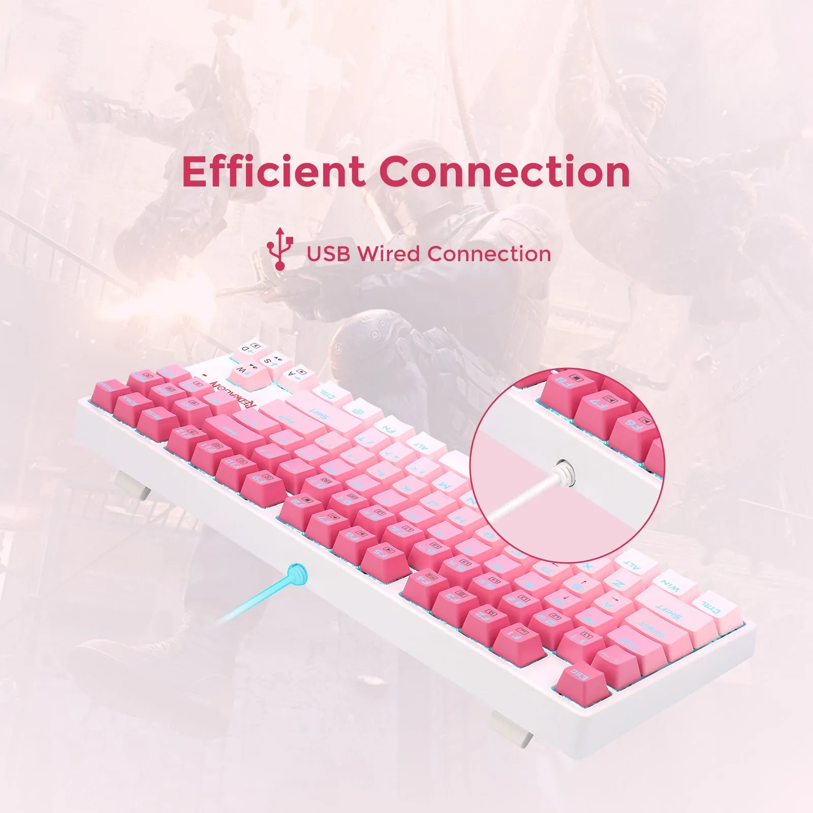 Redragon K576W-GP DAKSA TKL Wired Mechanical Keyboard