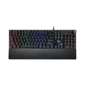 Rgb Programmable Mechanical Gaming Keyboard With Detachable Magnetic Palmrest, 108 Keys, Black