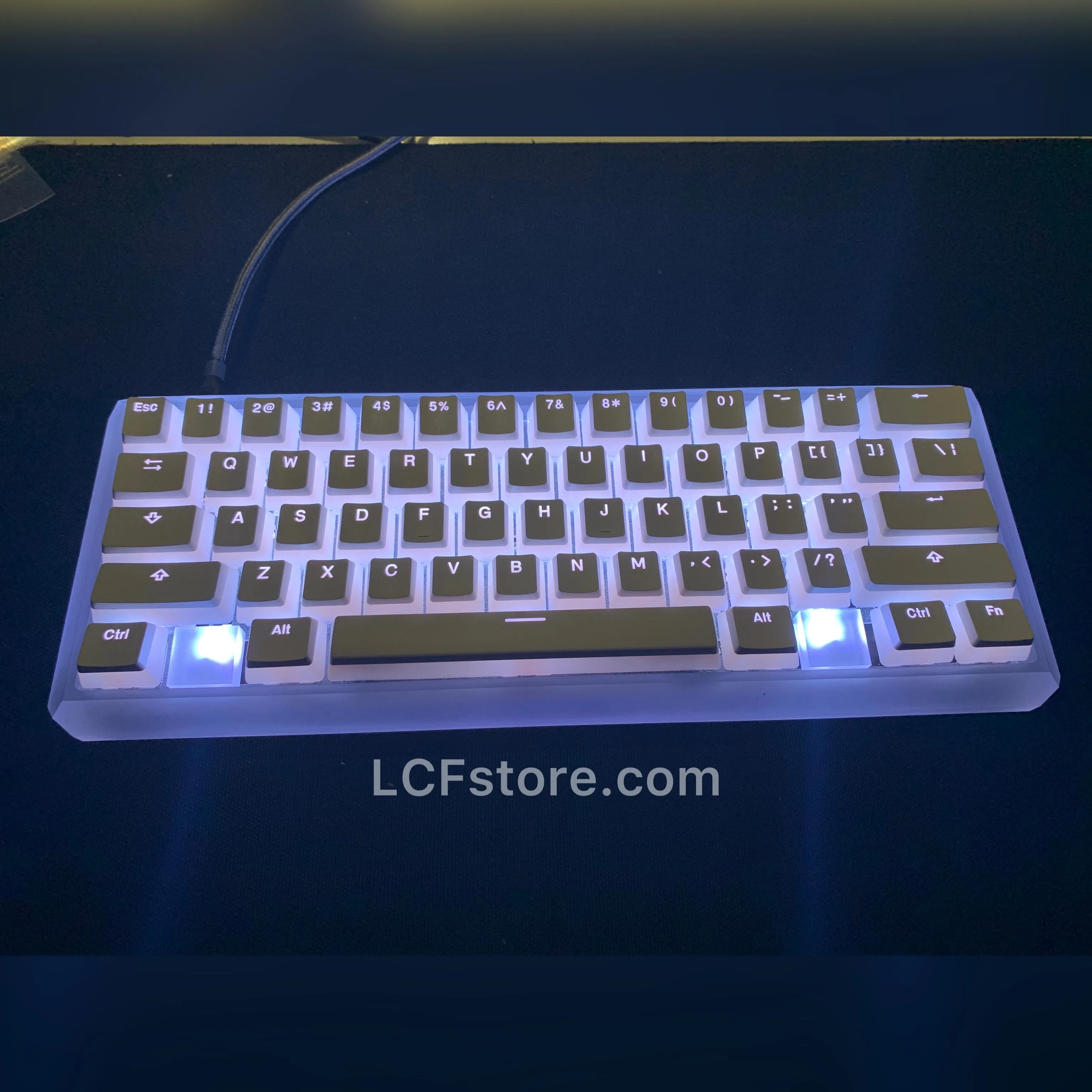 RGB Underglow White Custom Keyboard