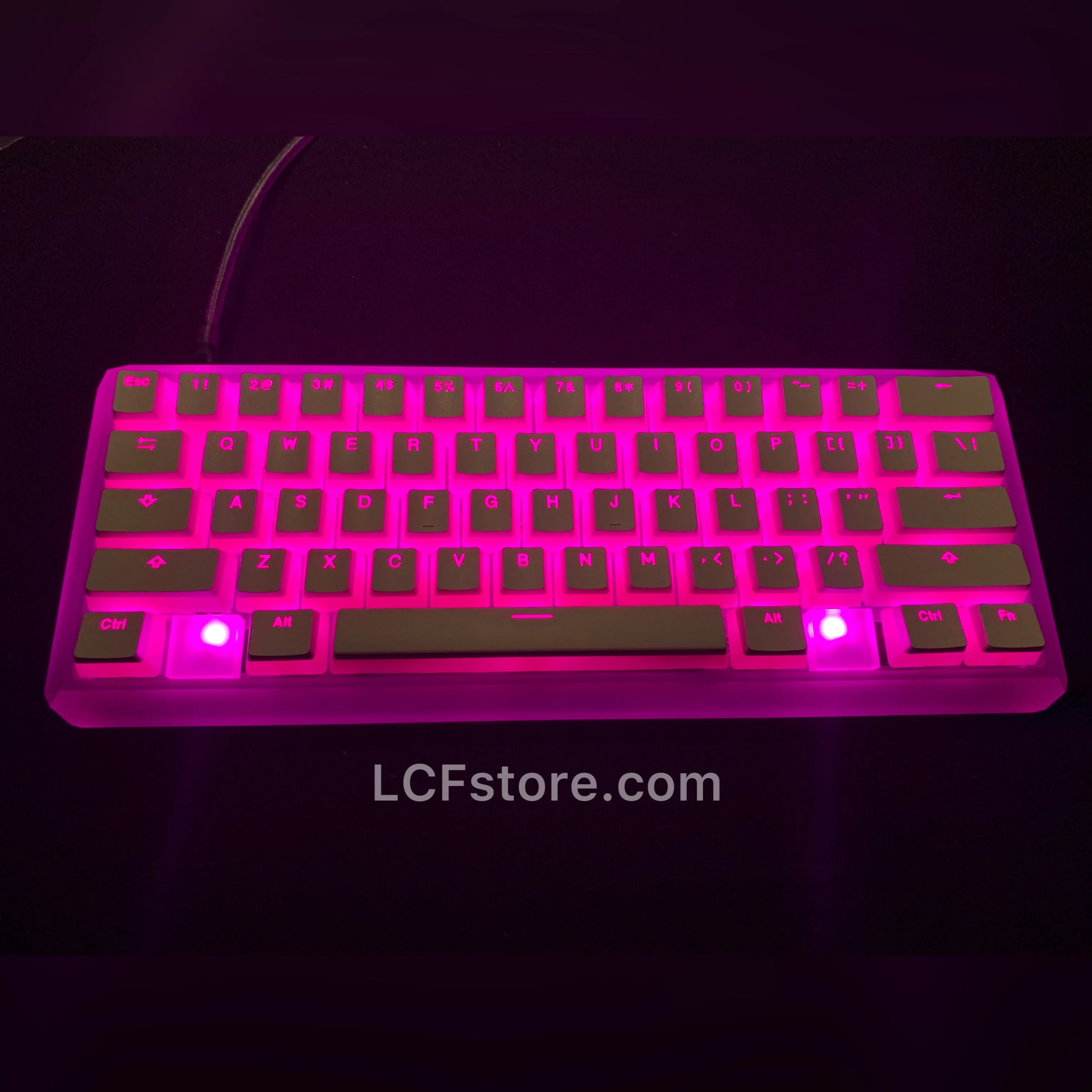 RGB Underglow White Custom Keyboard