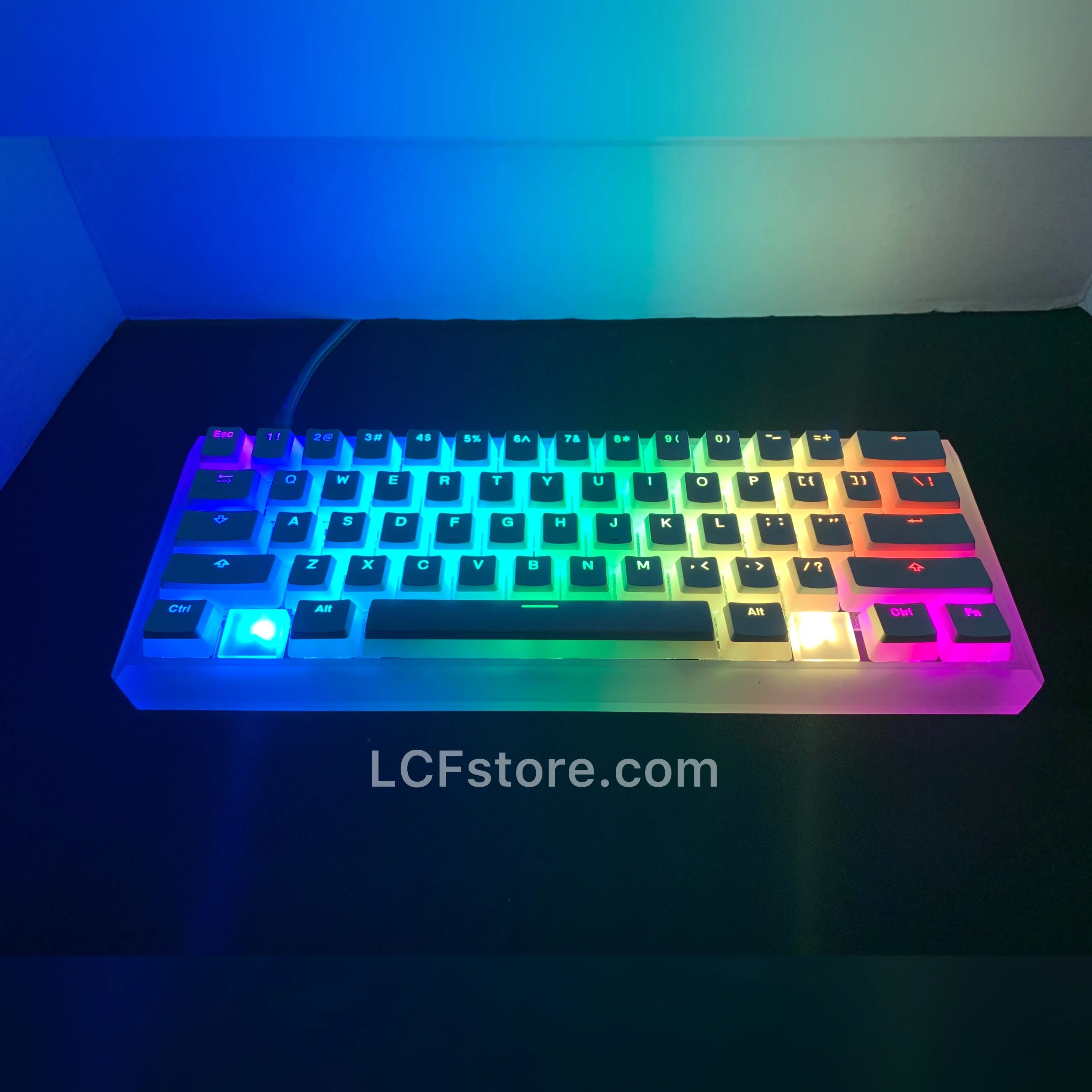 RGB Underglow White Custom Keyboard
