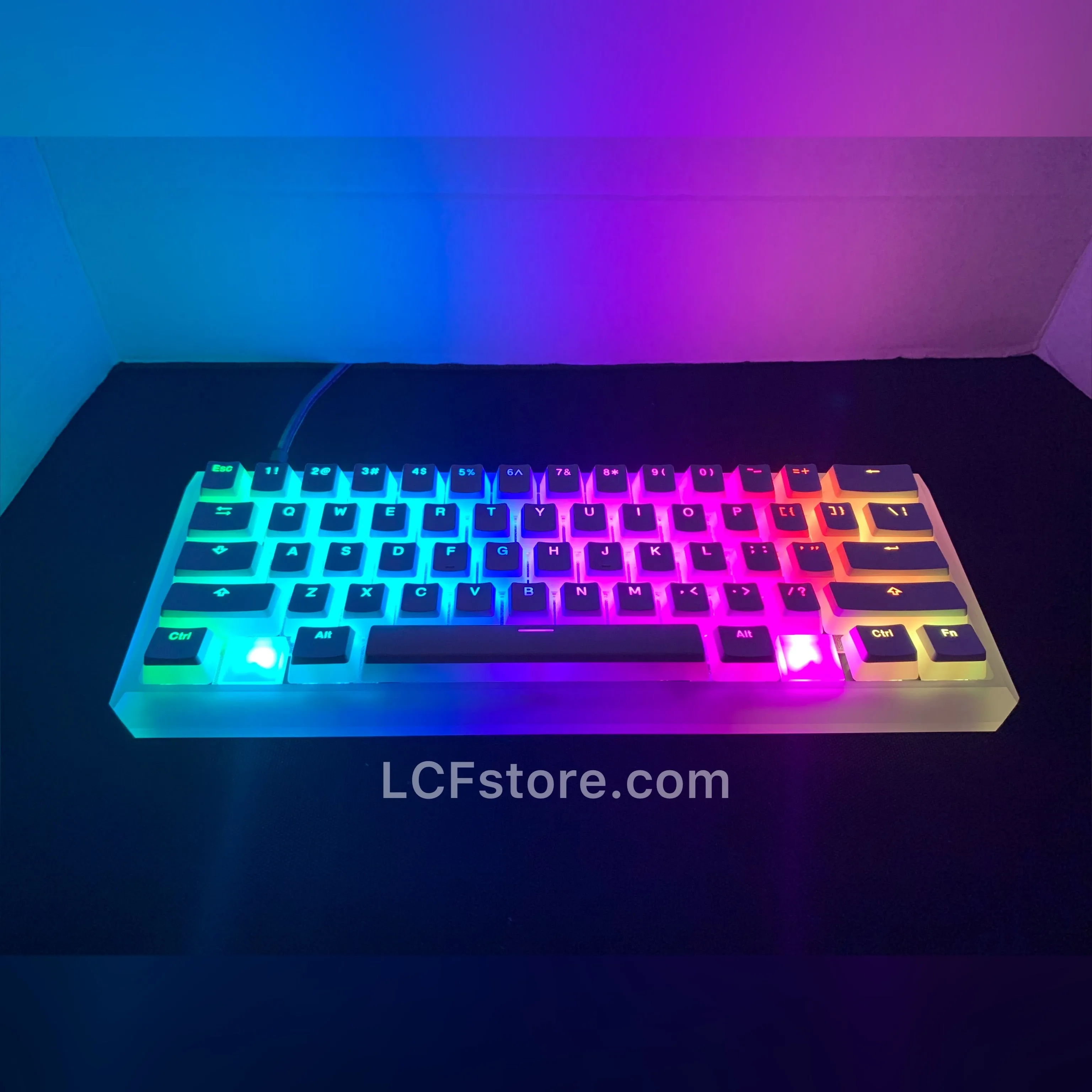 RGB Underglow White Custom Keyboard
