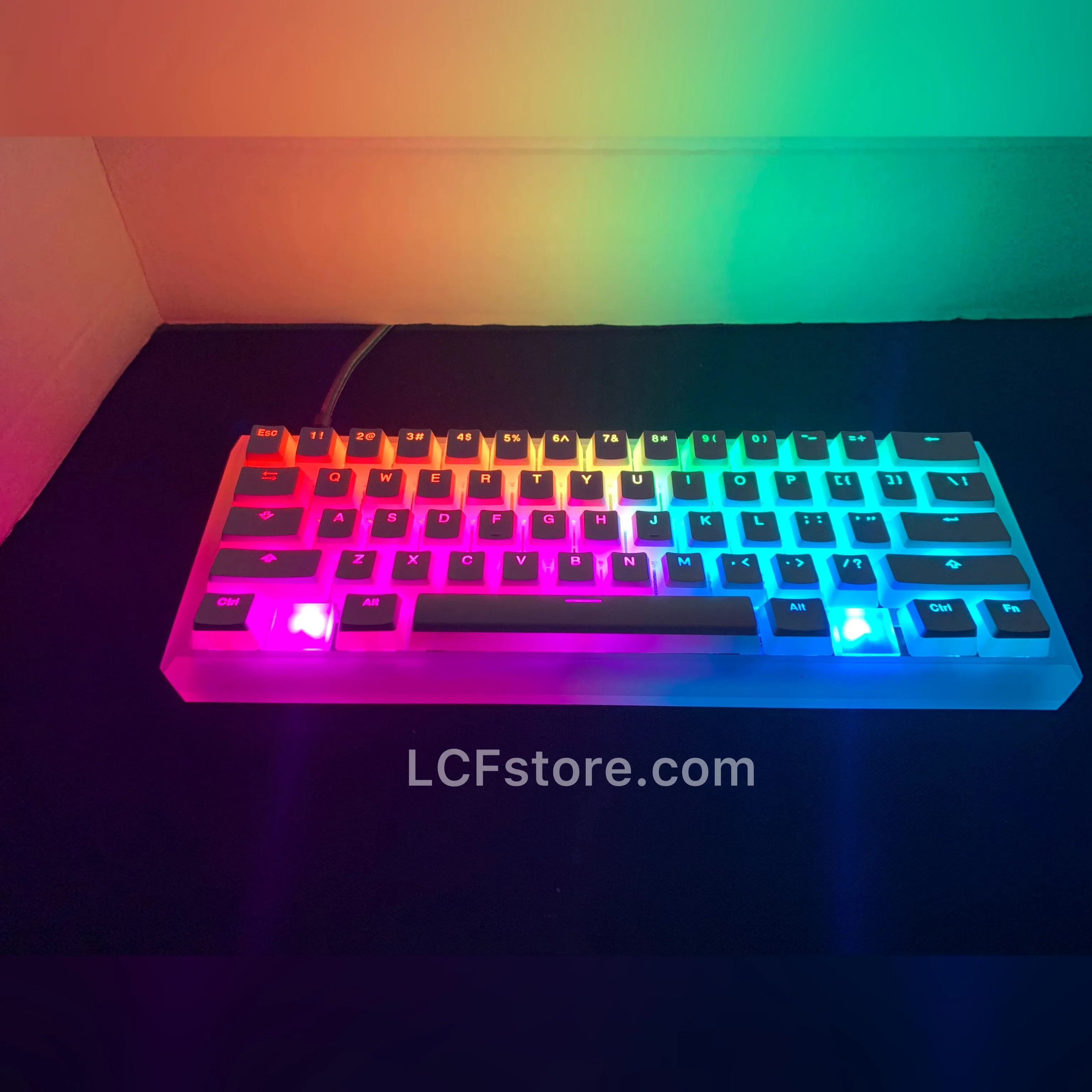 RGB Underglow White Custom Keyboard
