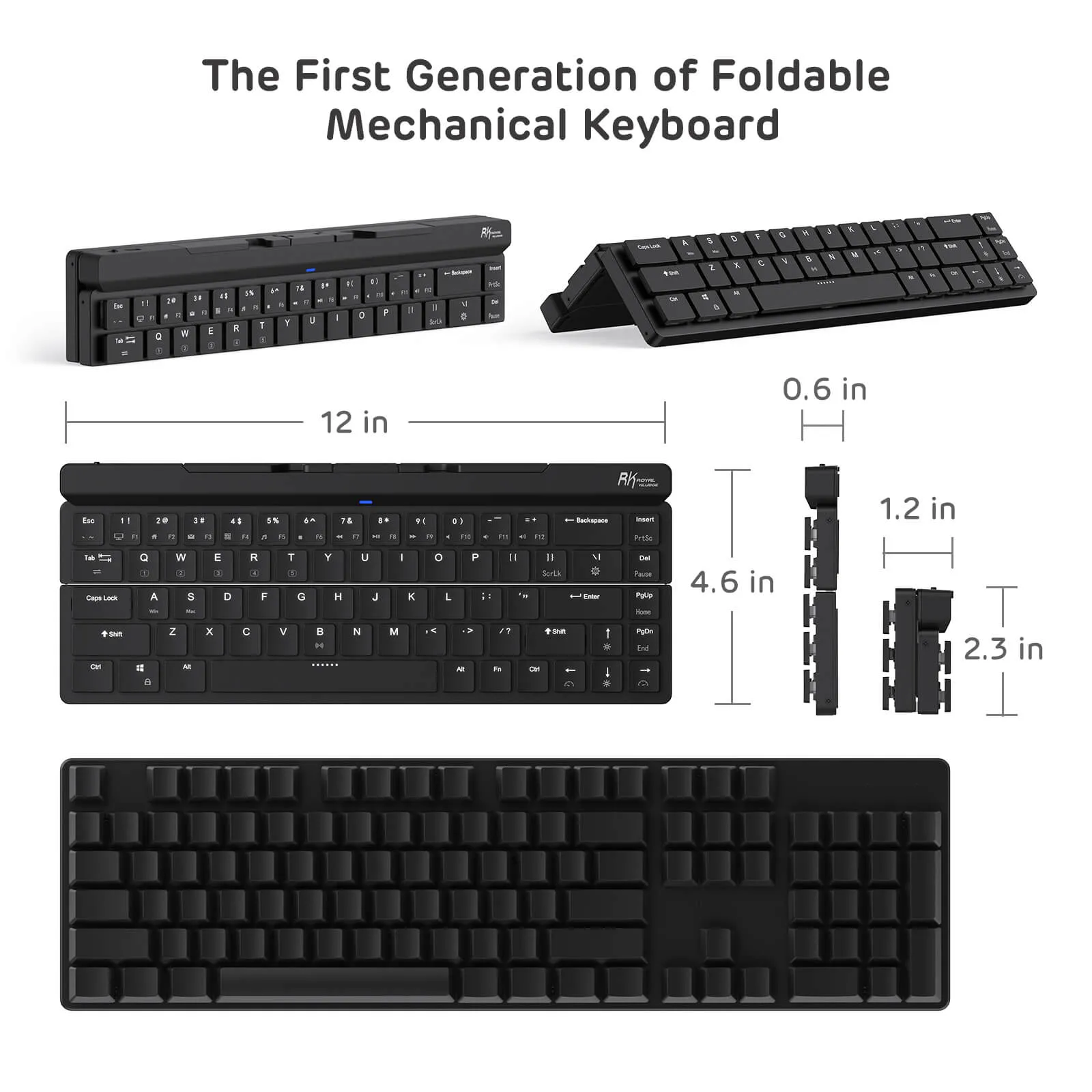 RK925 65% Foldable Wireless Mechanical Keyboard