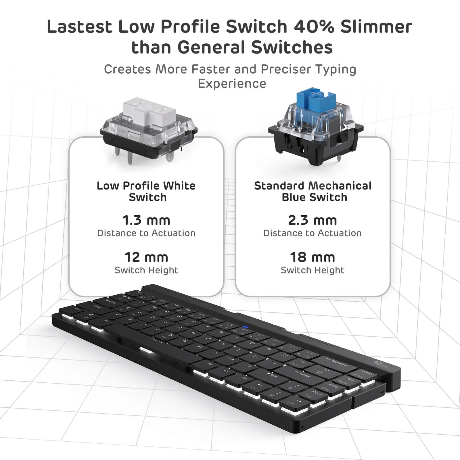 RK925 65% Foldable Wireless Mechanical Keyboard