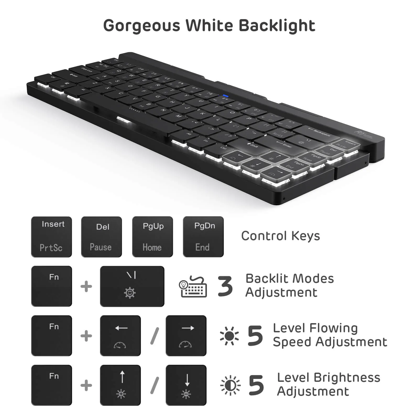RK925 65% Foldable Wireless Mechanical Keyboard