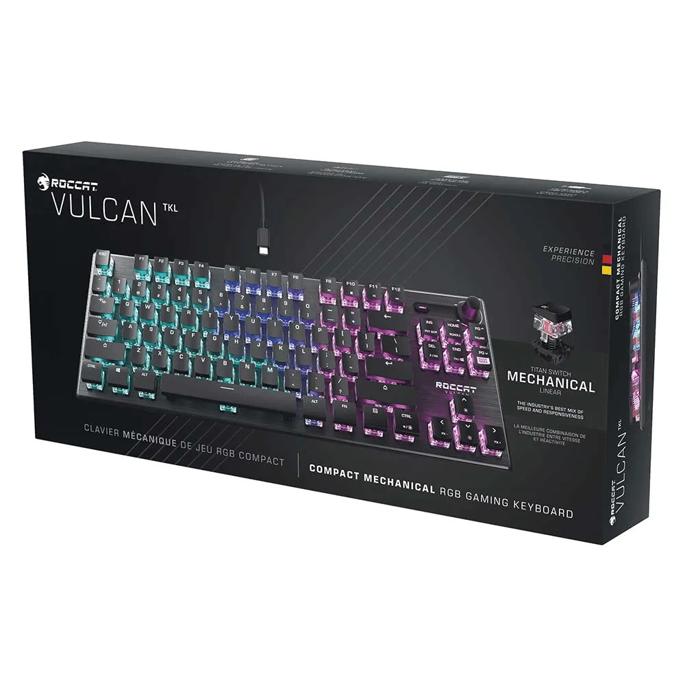 ROCCAT Vulcan TKL Compact Gaming Mechanical Keyboard AIMO RGB Linear