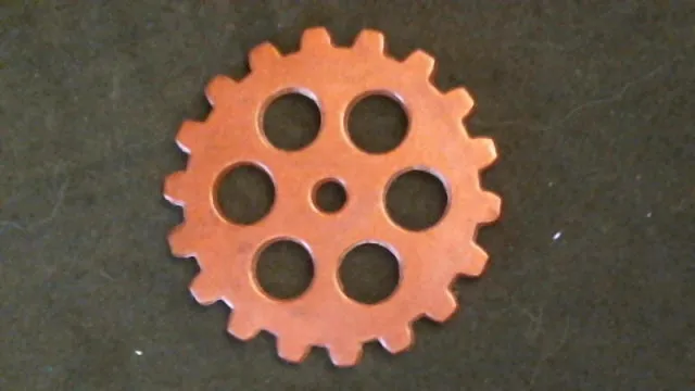 Silicone Mold Gear used with card, Scrapbooking, wax, gypsum, resin, hot glue, soap, clay, metal
