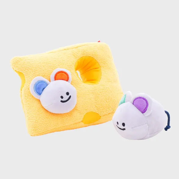 Squeaky Cheese & Mouse Dog Toy