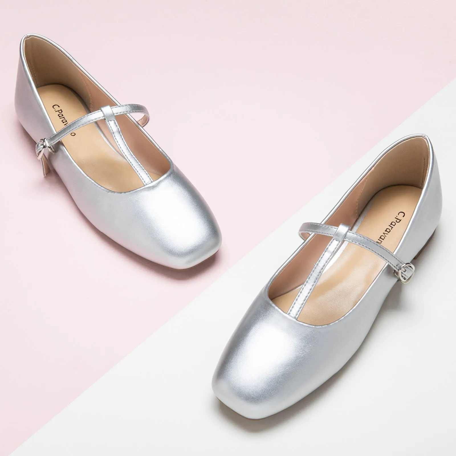 T-Strap Mary Jane (Clara) Silver