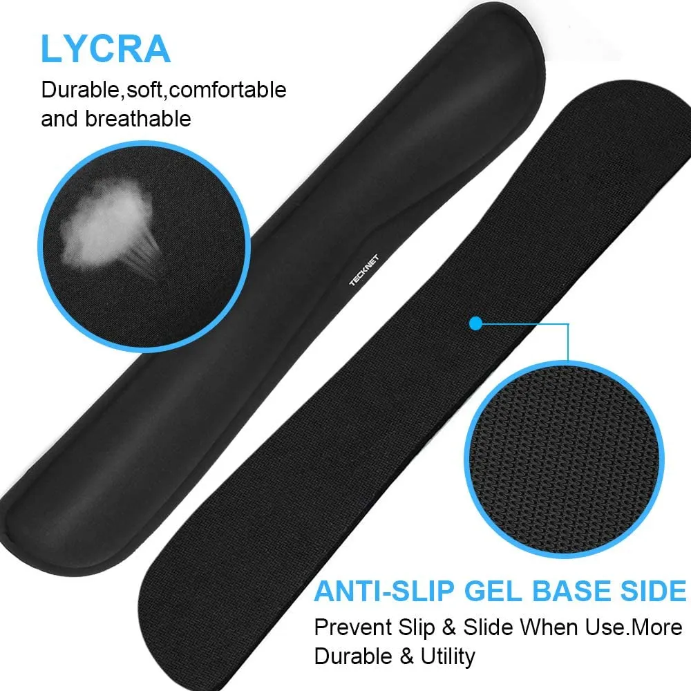 TECKMET Mouse Mat with Wrist Rest Set, Anti-Slip Ergonomic Mouse Pad