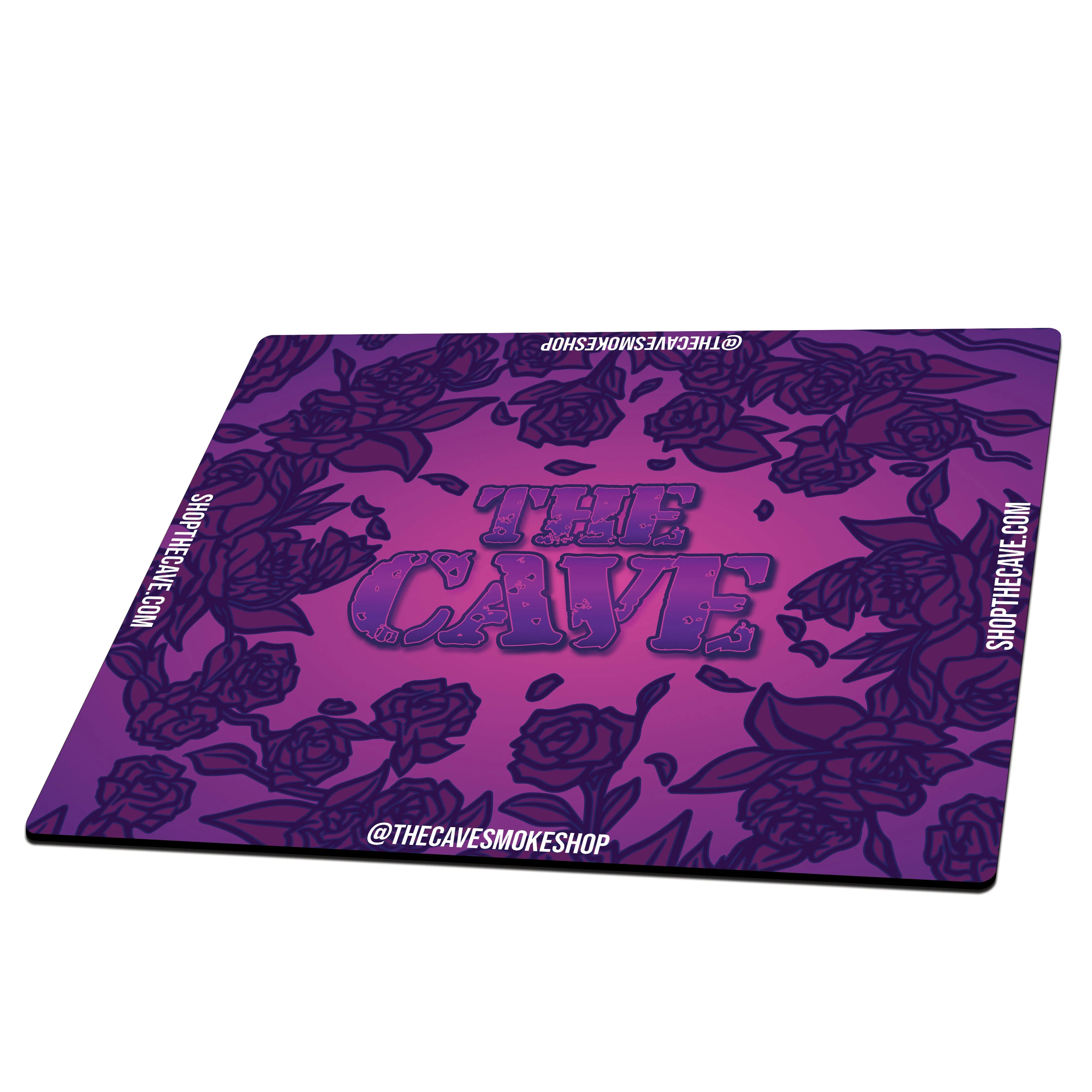 The Cave Smoke Shop - Landing Pad - Medium Square - Purple Rose