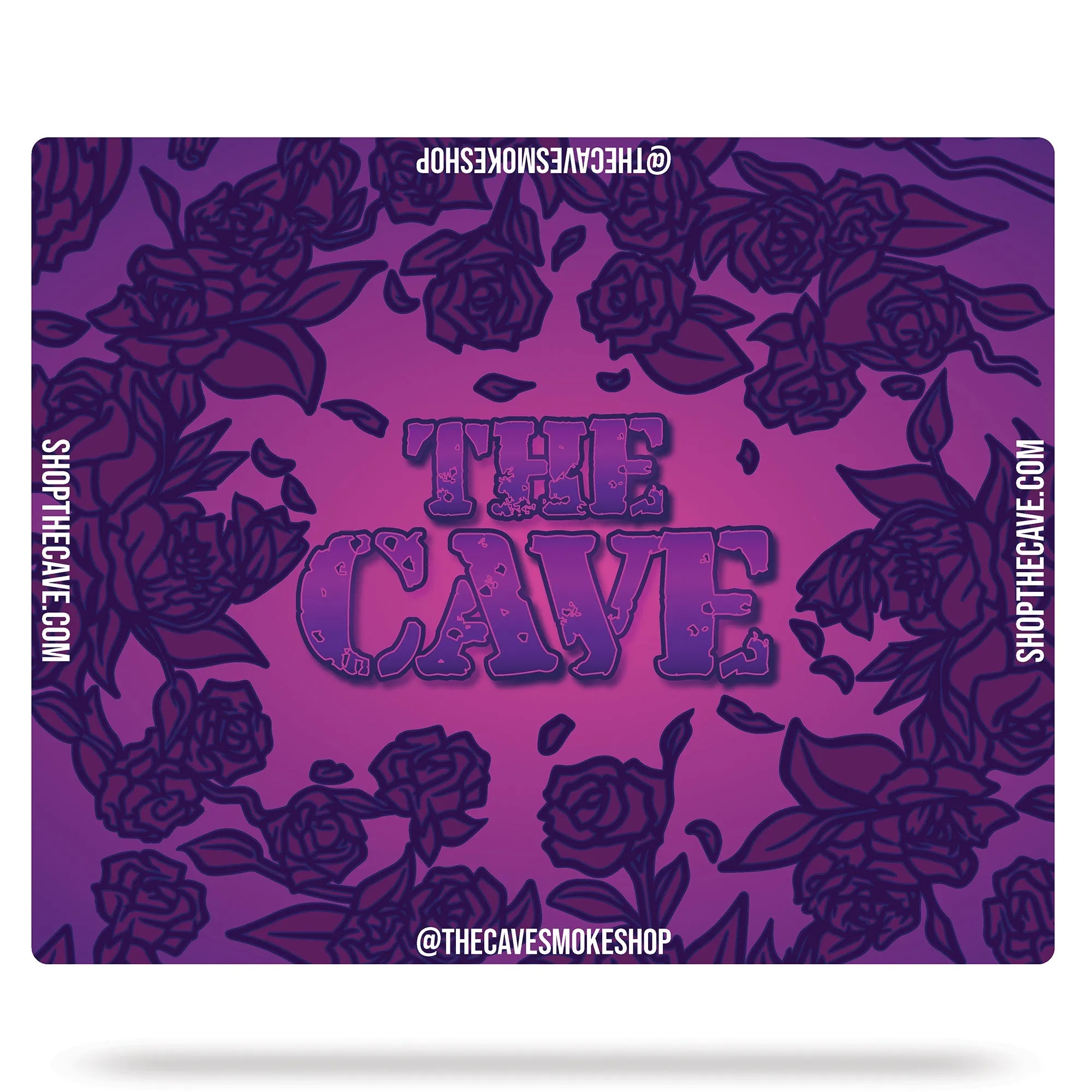 The Cave Smoke Shop - Landing Pad - Medium Square - Purple Rose